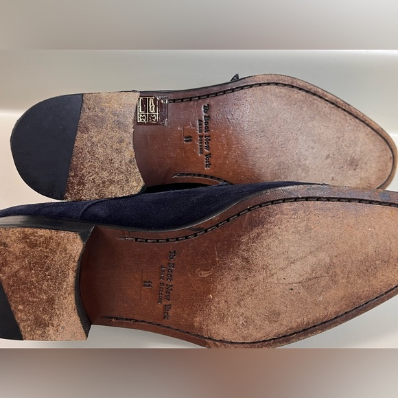 To Boot New York double monk strap loafers size 11. Blue suede! - Picture 3 of 4